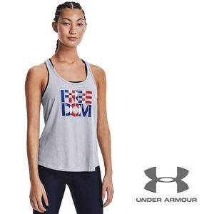 NEW Under Armour Women’s Freedom Tank Top Patriotic Americana Loose Size XS